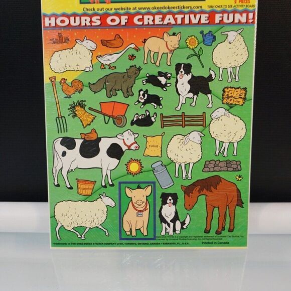 Babe And Friends Okee Dokee Stickers Party Favors Activity Board Reusable - Picture 2 of 4